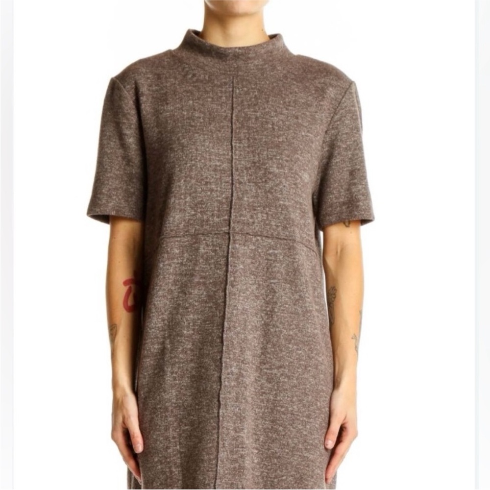 Zara Brown Short Sleeve Dress